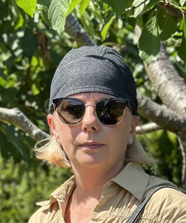 Juoda kepuraitė – skarelė, Džinsinė bandana universali