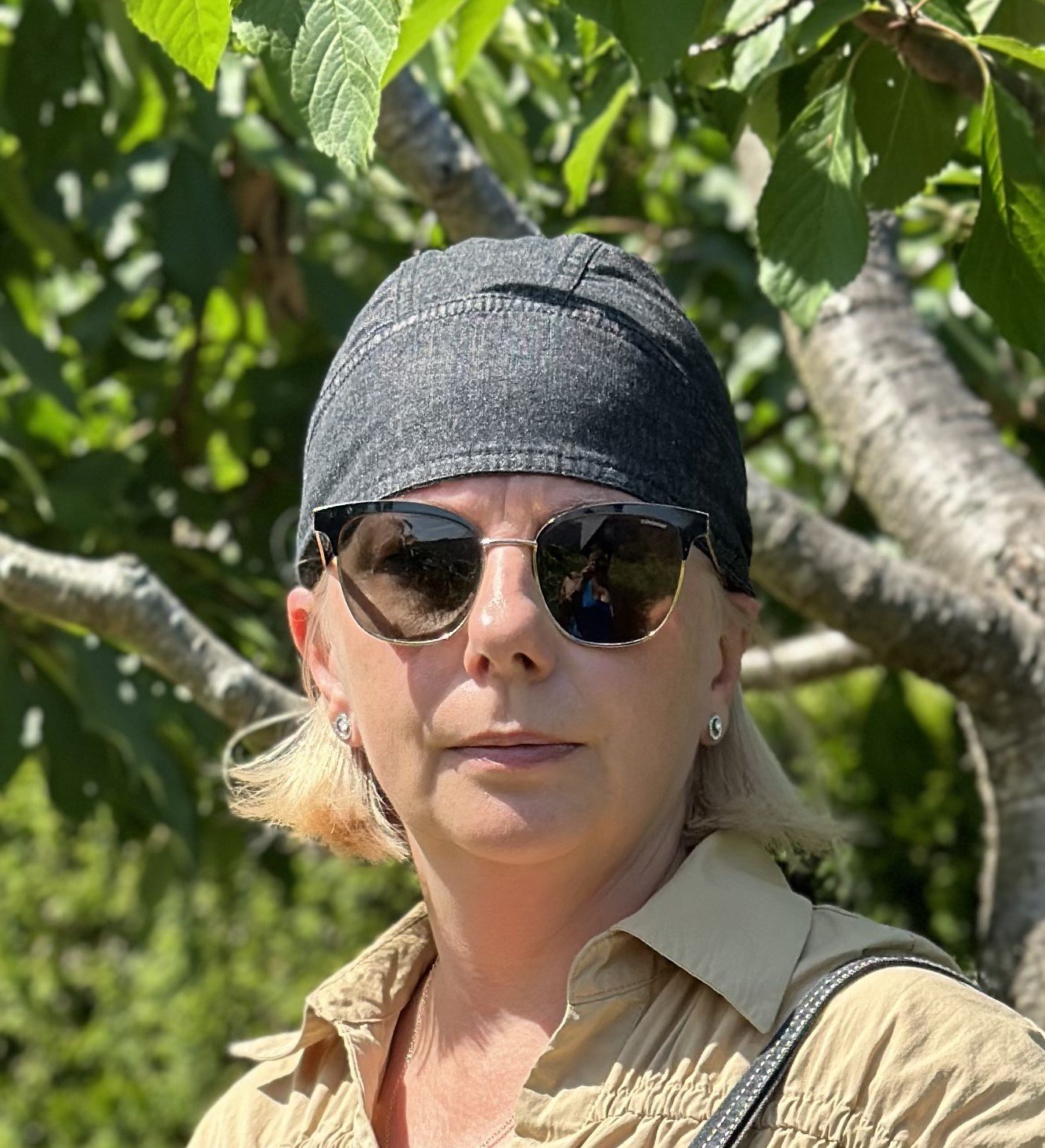 Juoda kepuraitė – skarelė, Džinsinė bandana universali